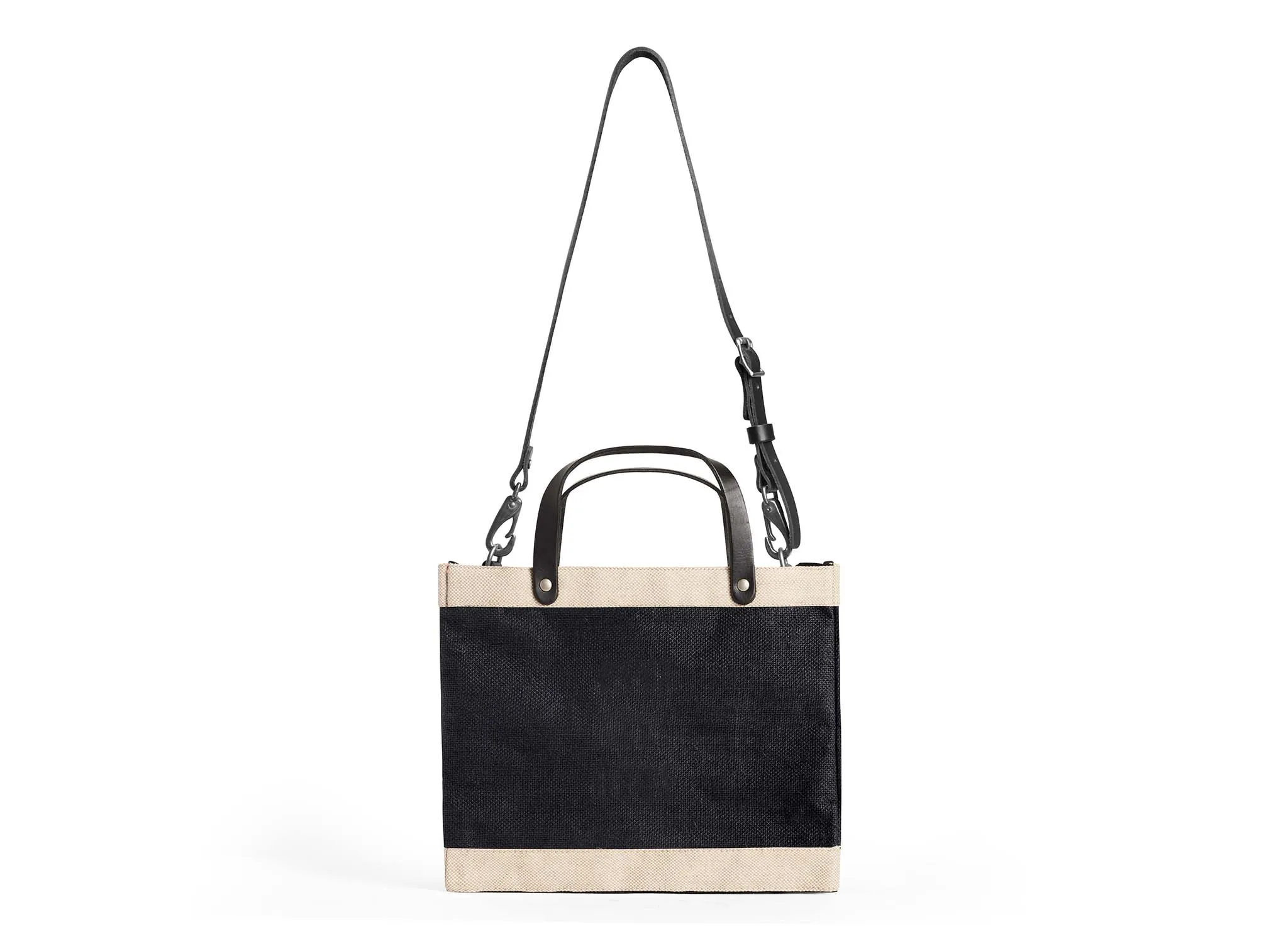 Petite Market Bag in Black with Black Strap - Wholesale