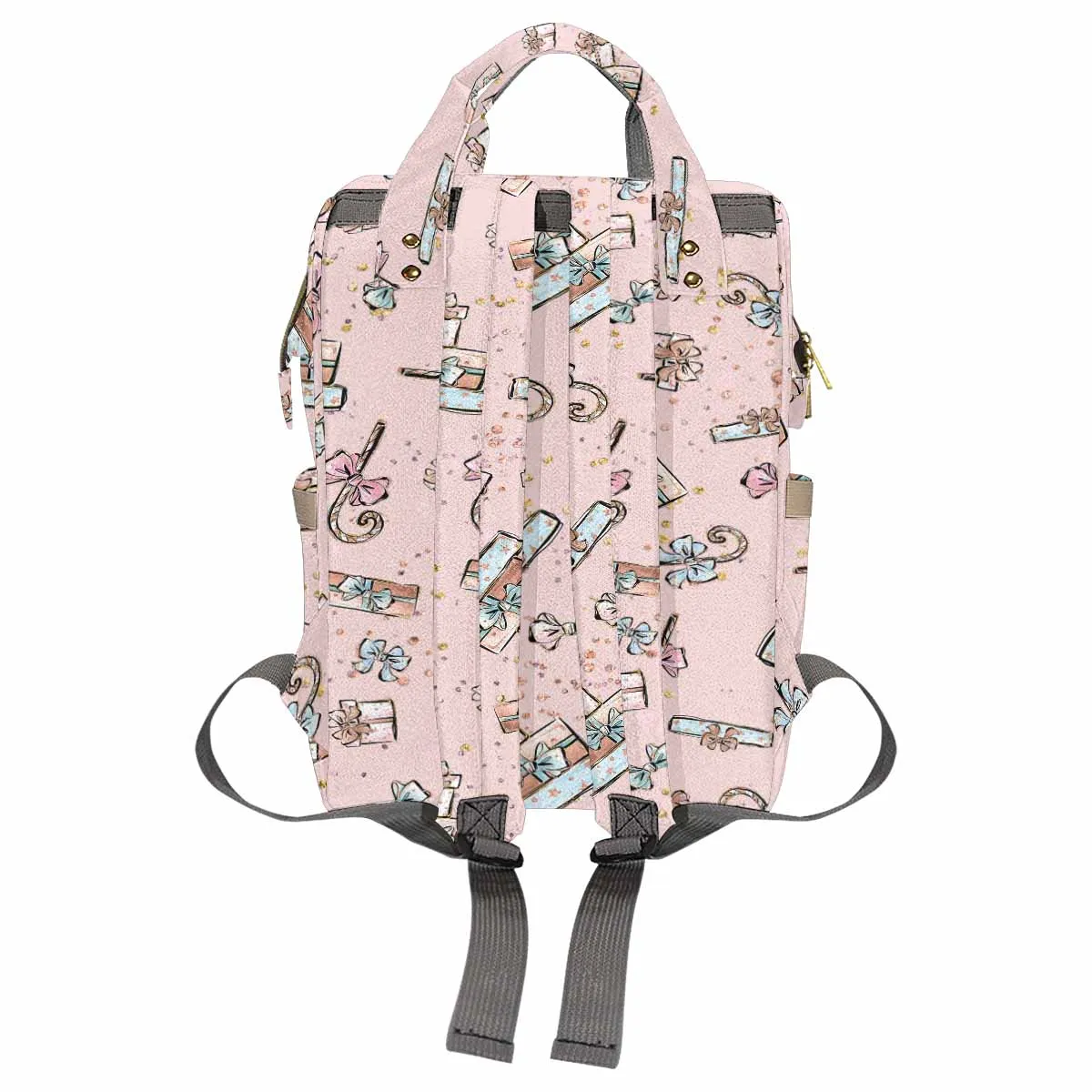 Pink Christmas  Diaper Bag Backpack