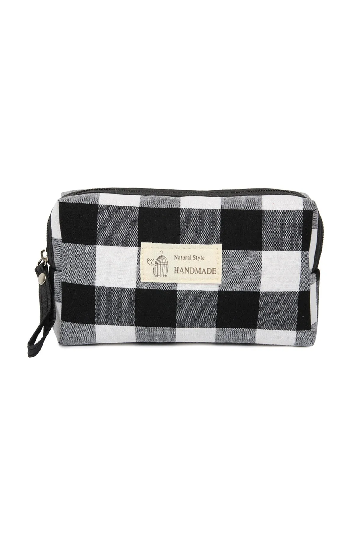 PLAID ZIPPER COSMETIC BAG/6PCS