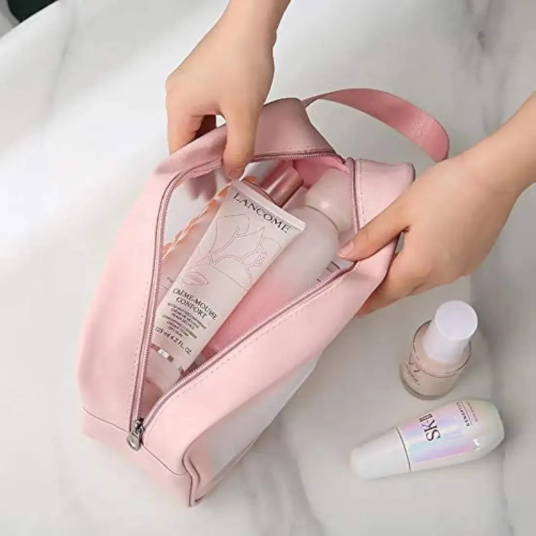 Portable Makeup Organizer Bag WASHBAG-Pink Large(SA2405-117)