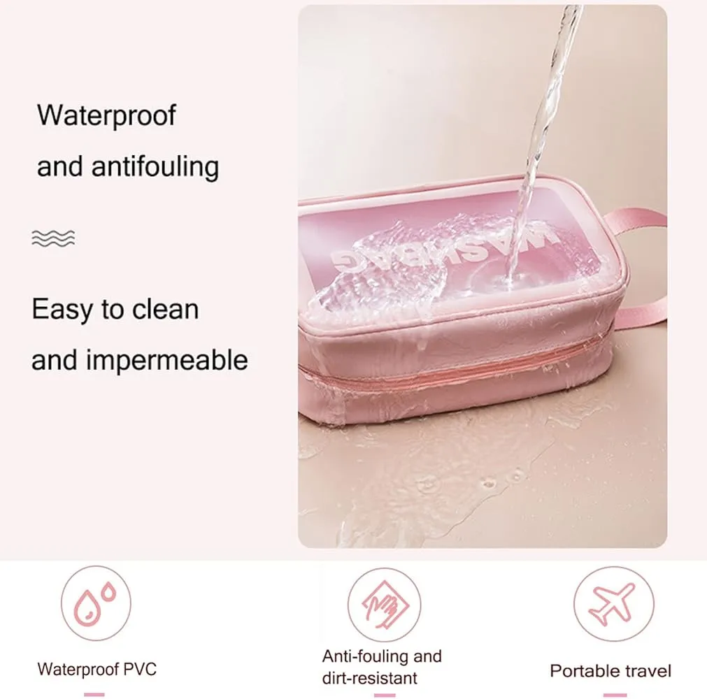 Portable Makeup Organizer Bag WASHBAG-Pink Large(SA2405-117)