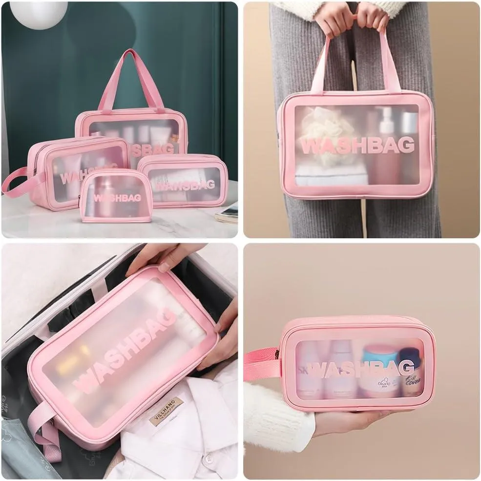 Portable Makeup Organizer Bag WASHBAG-Pink Large(SA2405-117)