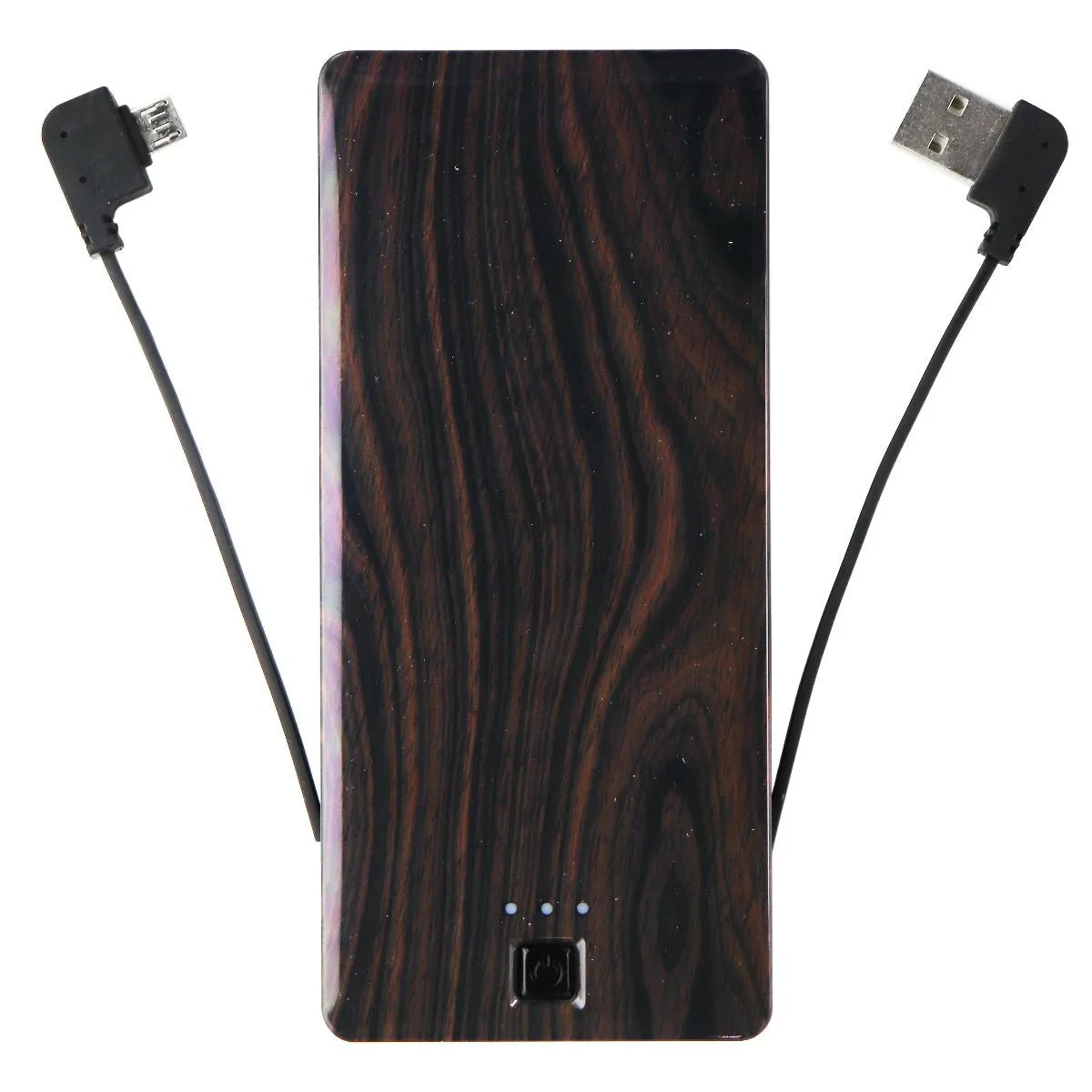 Que Design Dual USB 5,000mAh Power Bank with Micro-USB and USB Built-in - Wood