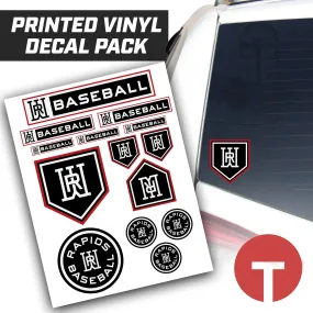 Rapids Baseball - Logo Vinyl Decal Pack