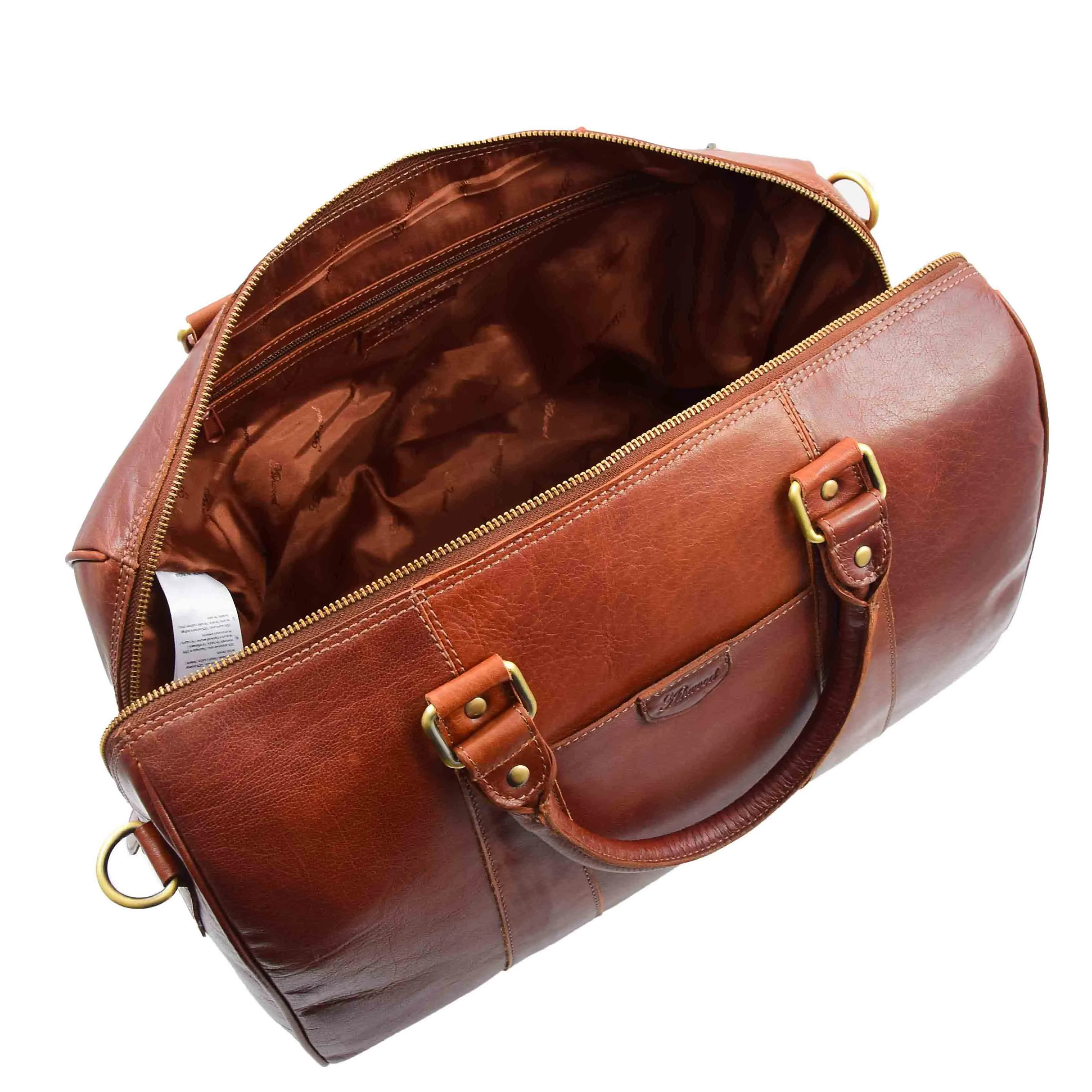 Real Leather Large Size Luxury Duffle Bag ROVE Chestnut