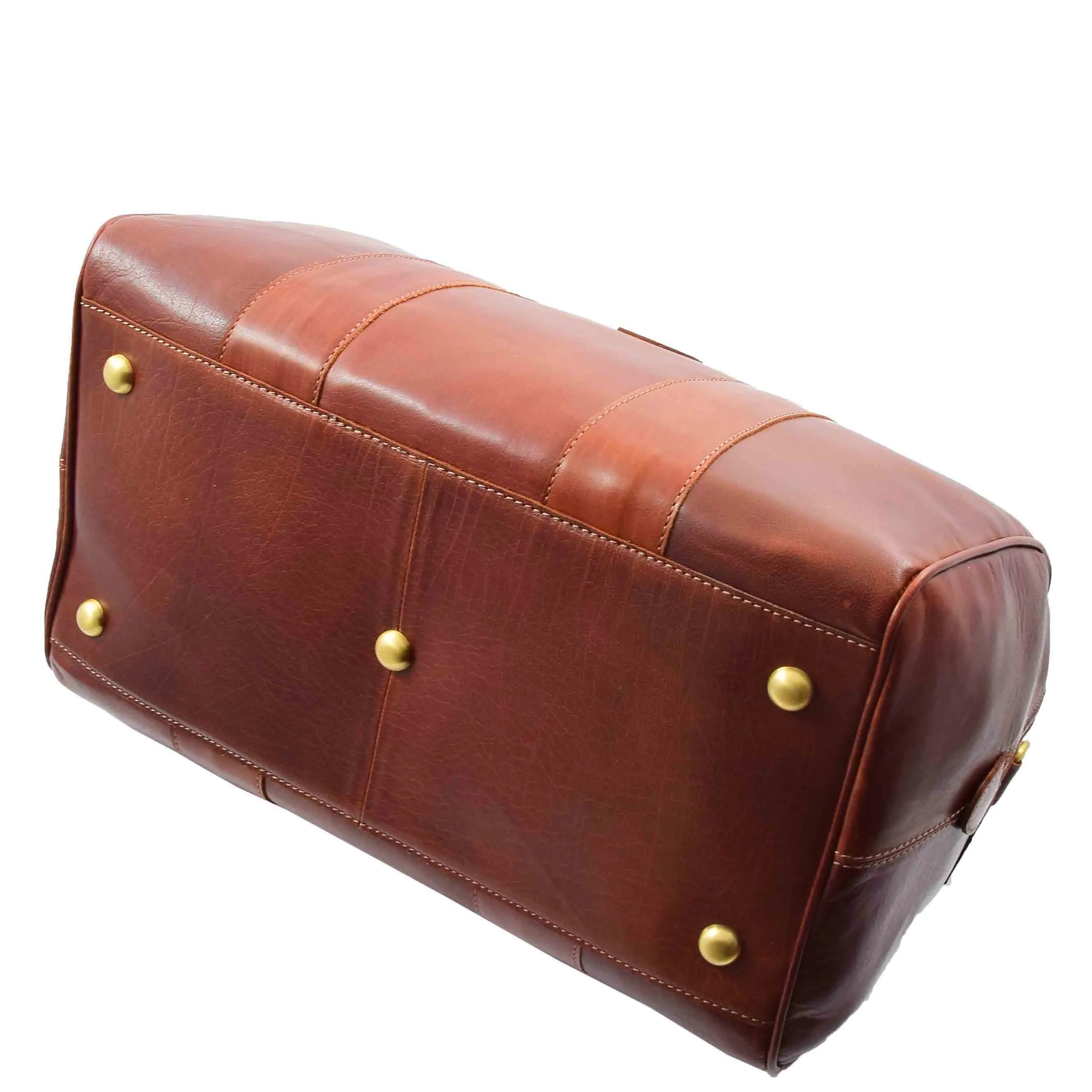 Real Leather Large Size Luxury Duffle Bag ROVE Chestnut