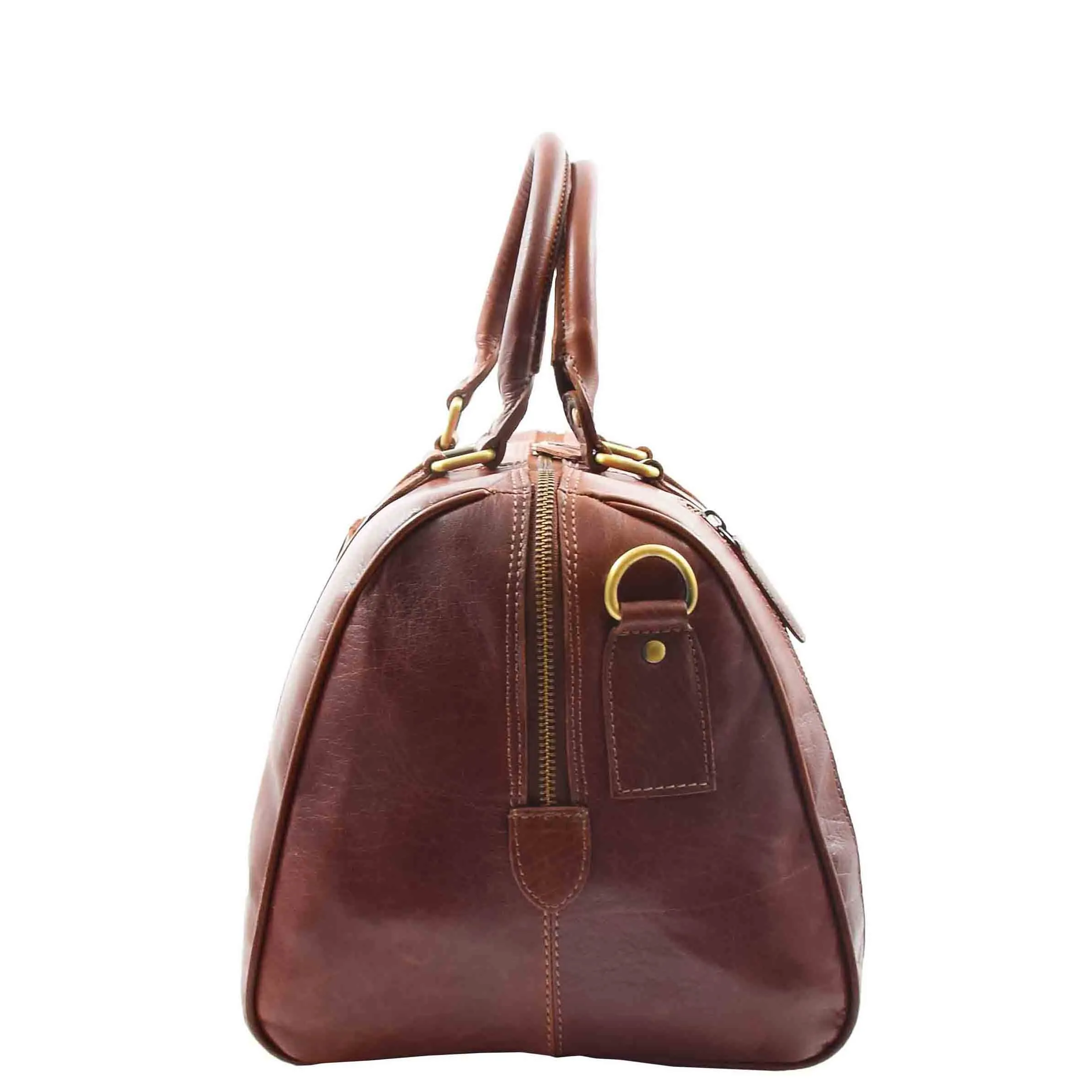 Real Leather Large Size Luxury Duffle Bag ROVE Chestnut