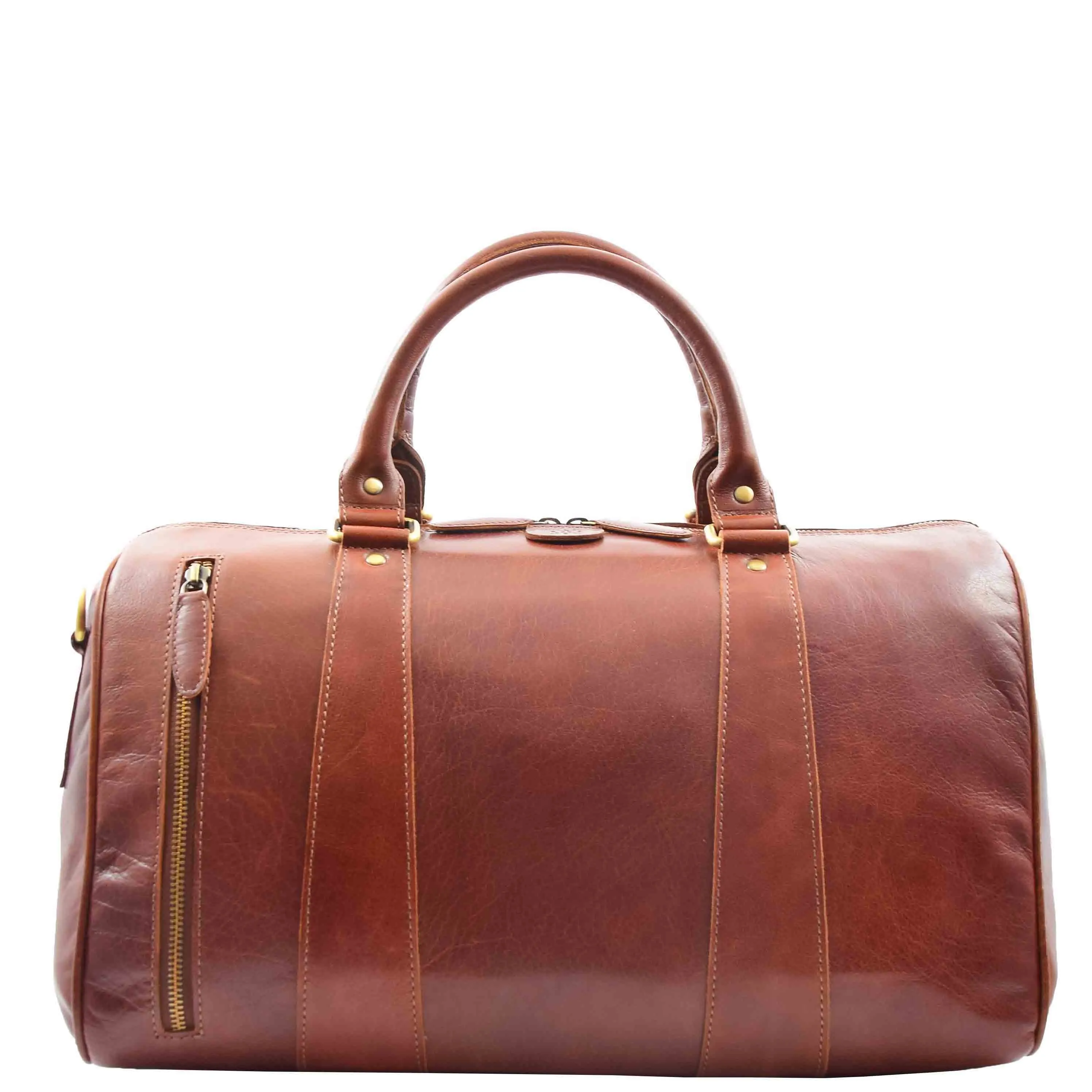 Real Leather Large Size Luxury Duffle Bag ROVE Chestnut