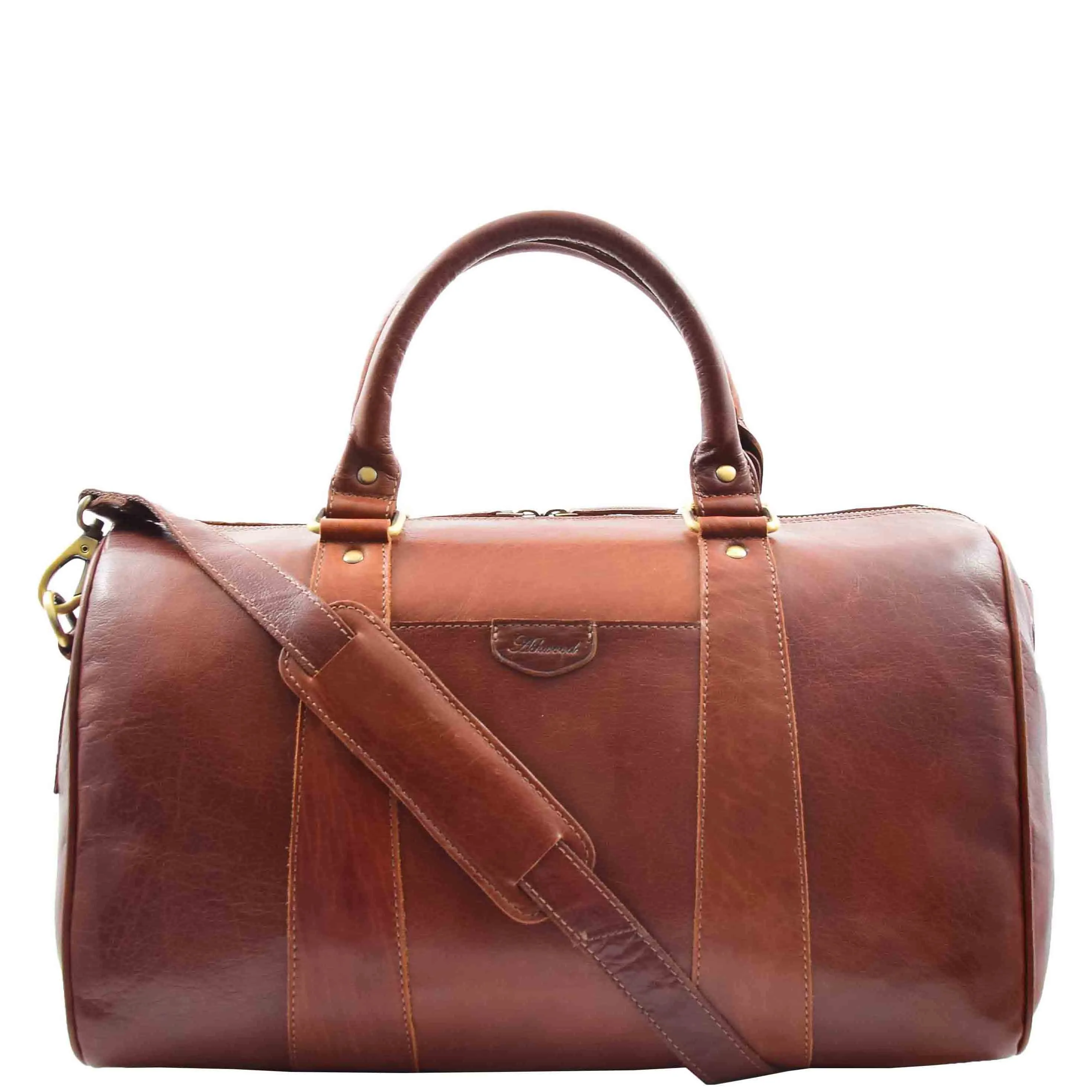 Real Leather Large Size Luxury Duffle Bag ROVE Chestnut