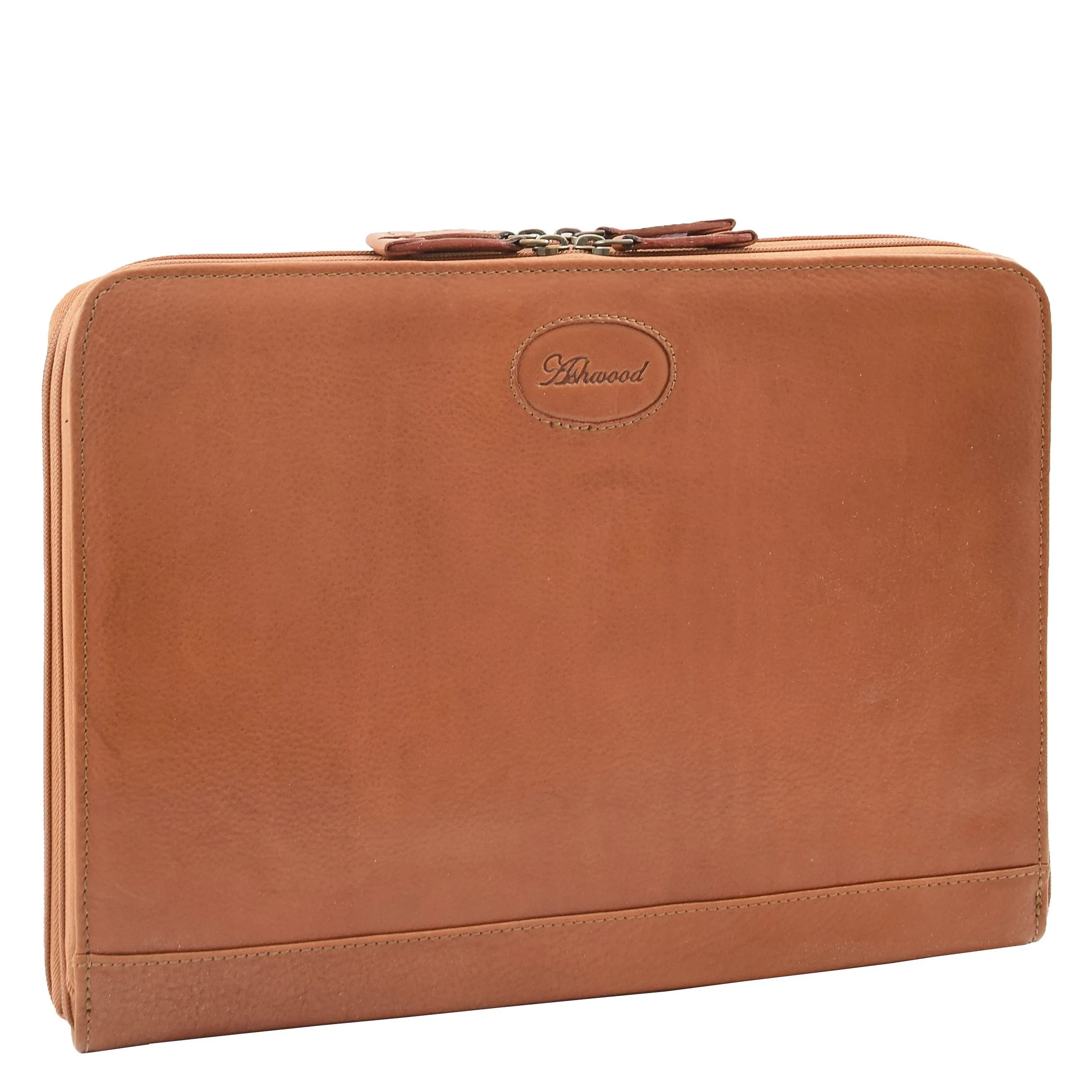 Real Leather Portfolio Case A4 Document Holder Cookbury Tan