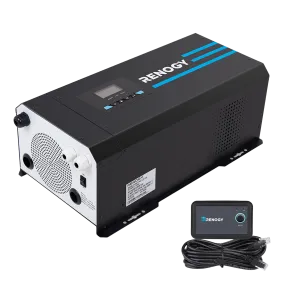 Renogy R-INVT-PCL1-20111S-US 2000W 12V Pure Sine Wave Inverter Charger w/ LCD Display New