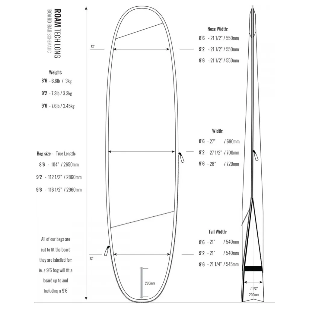 Roam Tech Longboard Surfboard Bag