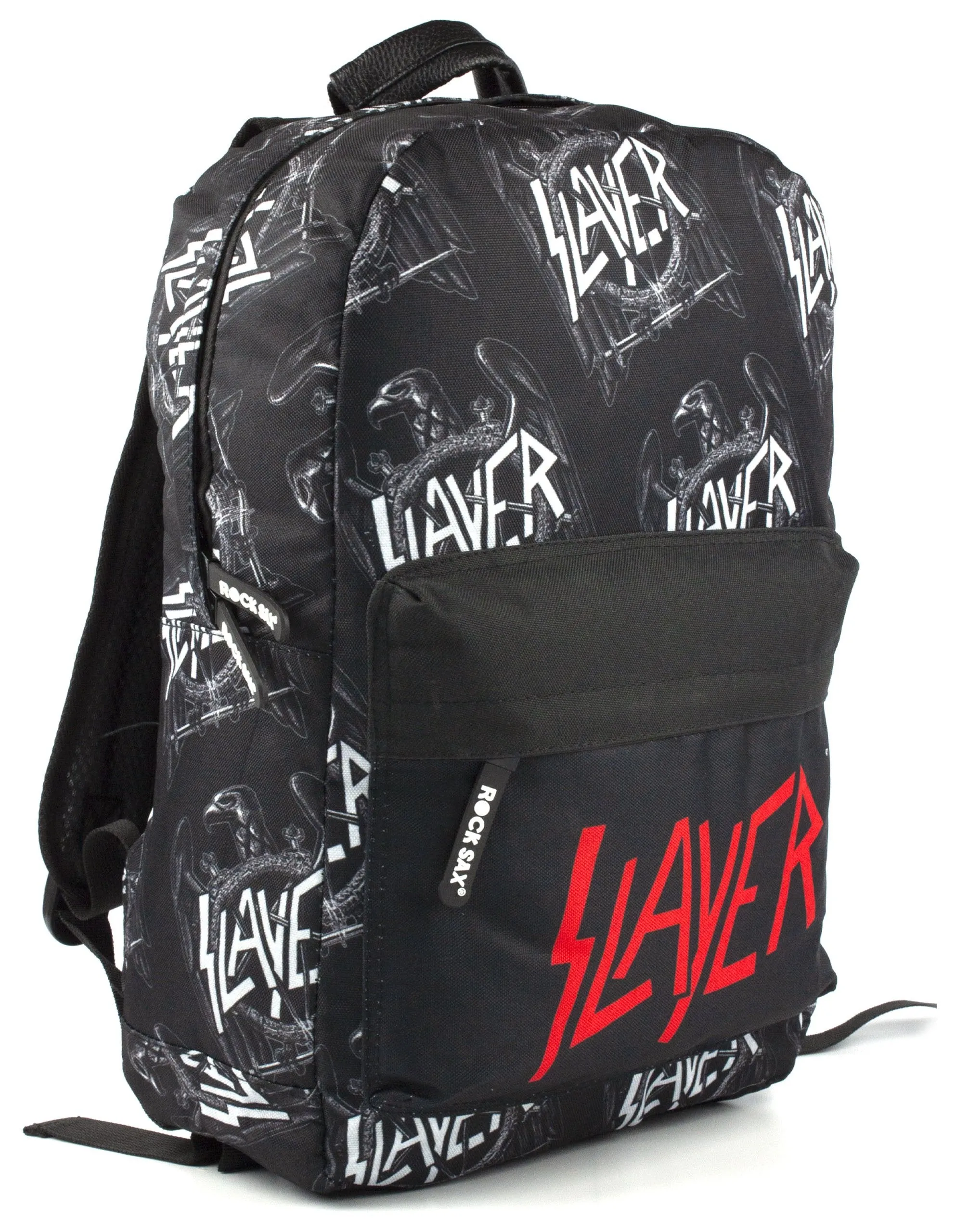 Rock Sax Slayer Repeated Black All Over Print Backpack