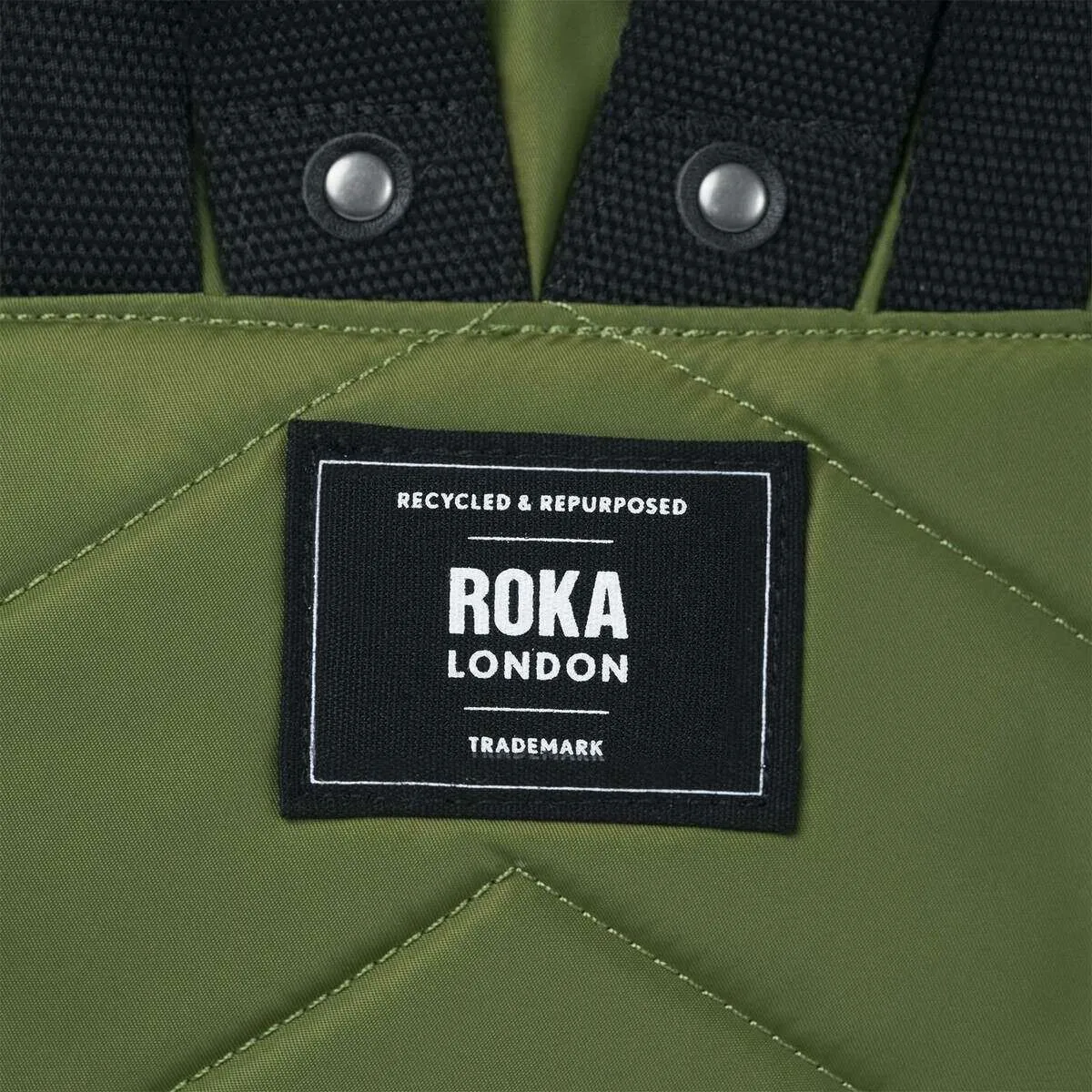 Roka Bantry B Small Black Label Recycled Nylon Backpack - Avocado Green