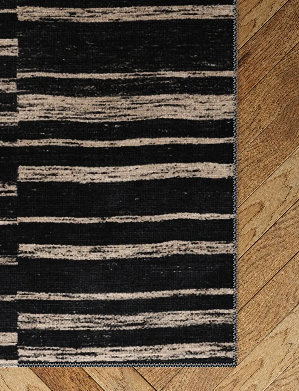 Sahara Black & Natural Rug