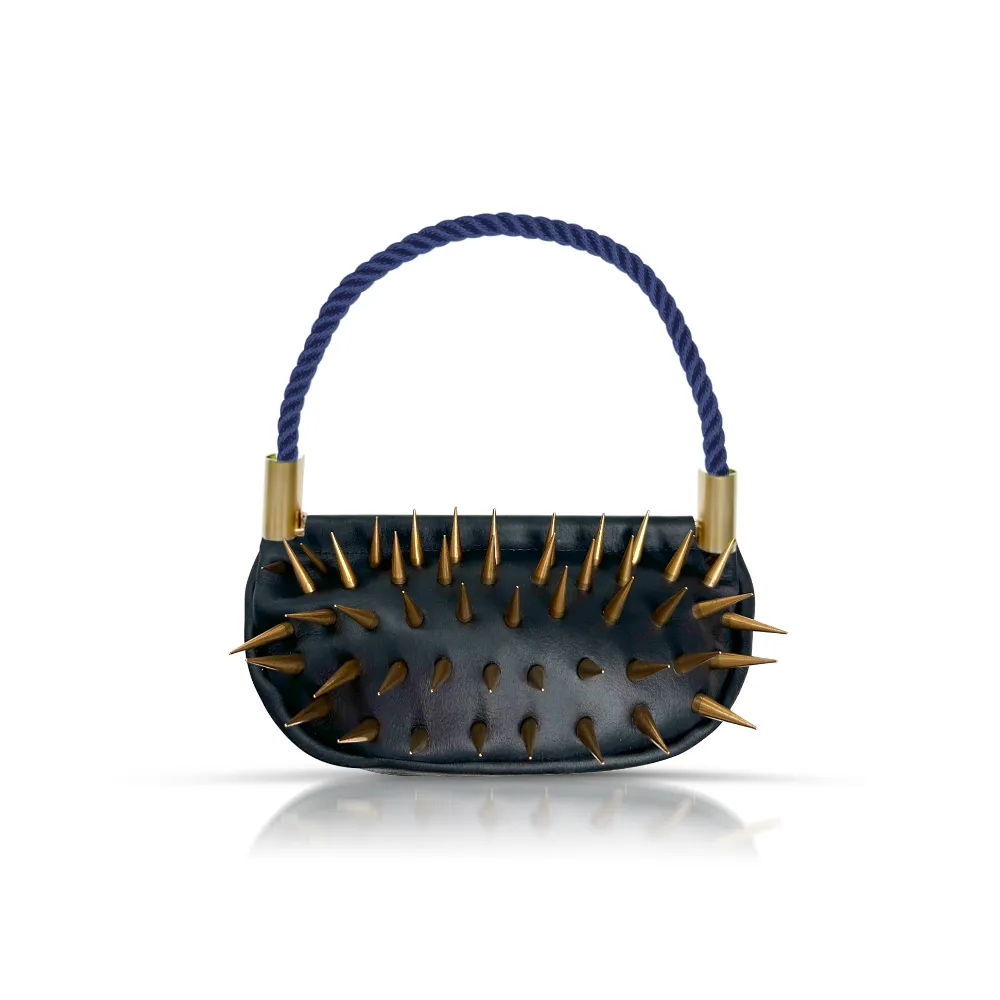 Sea Urchin Bag in Black Leather