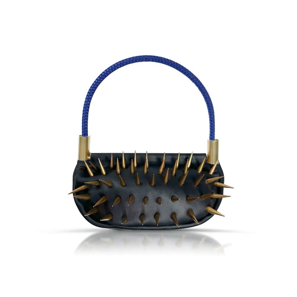 Sea Urchin Bag in Black Leather