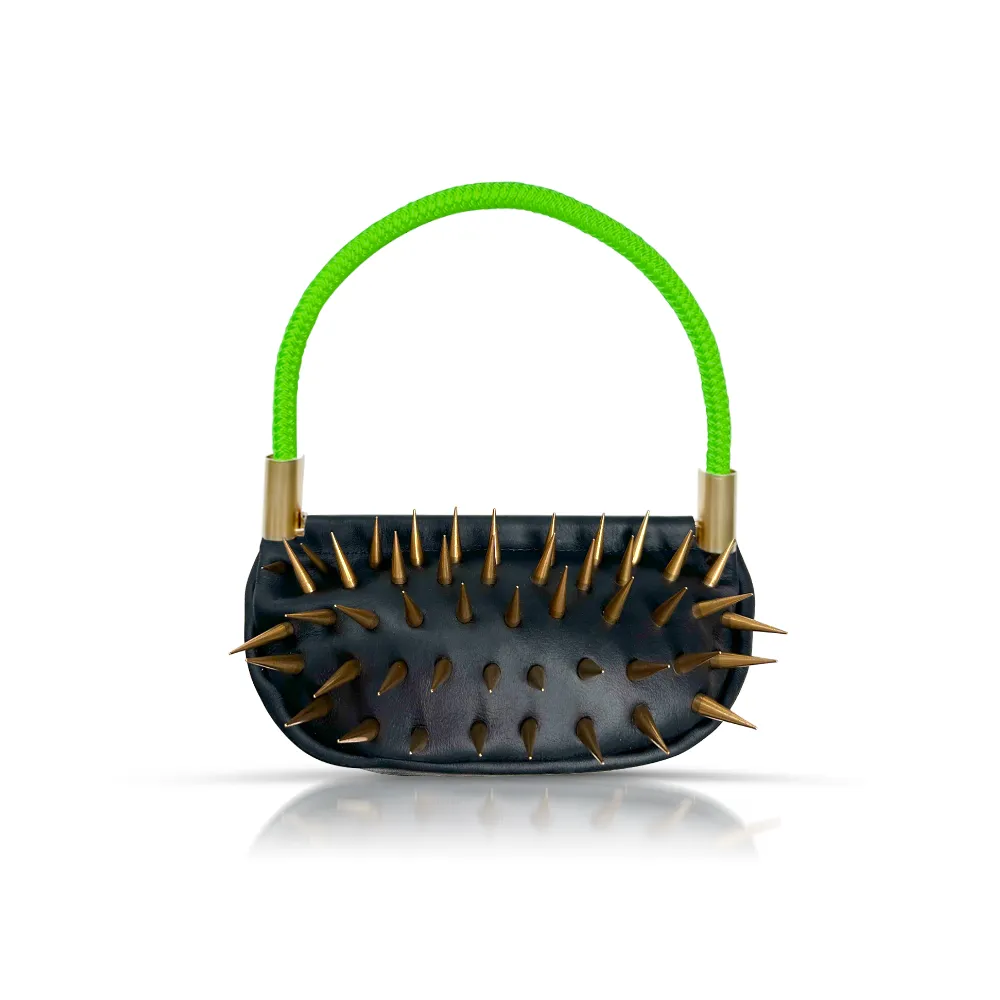 Sea Urchin Bag in Black Leather