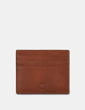 Slim Brown Leather Card Holder