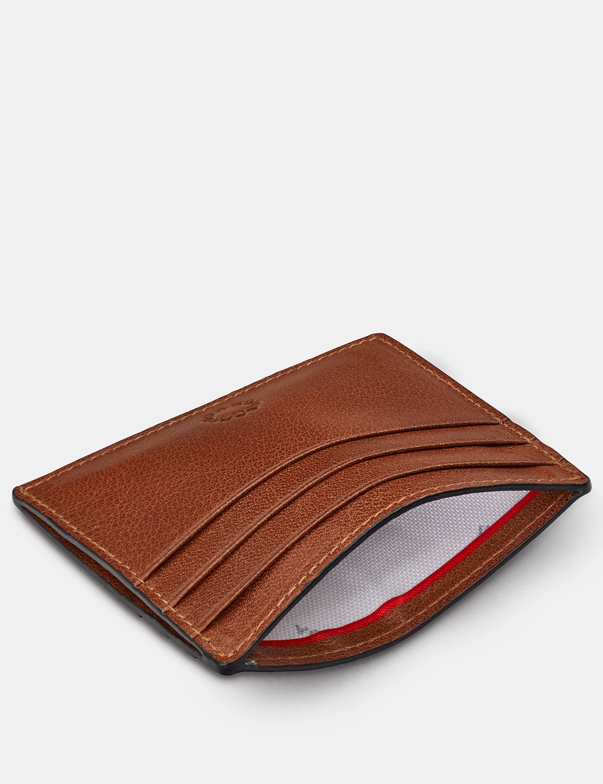 Slim Brown Leather Card Holder