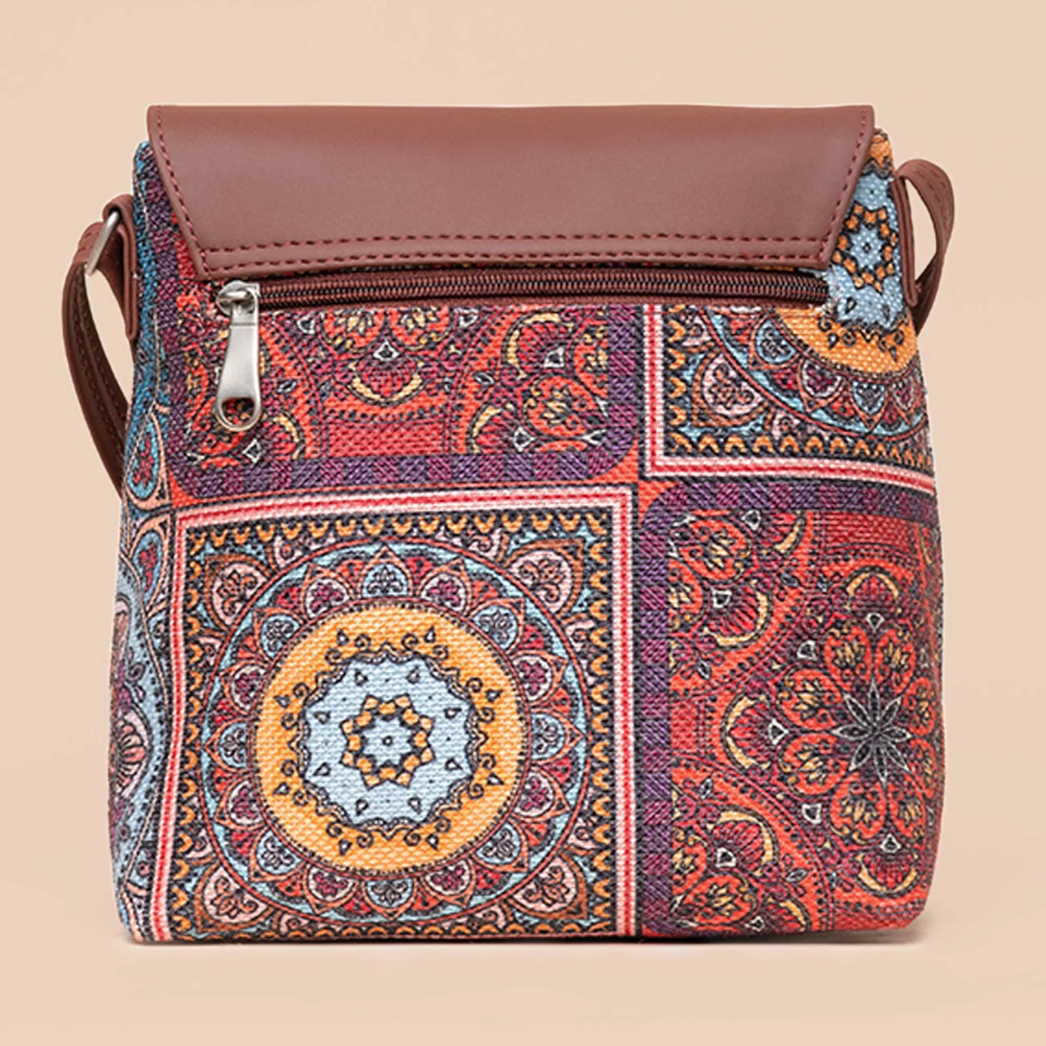 Smoor Cookies x Multicolor Mandala Print Flap Sling Bag