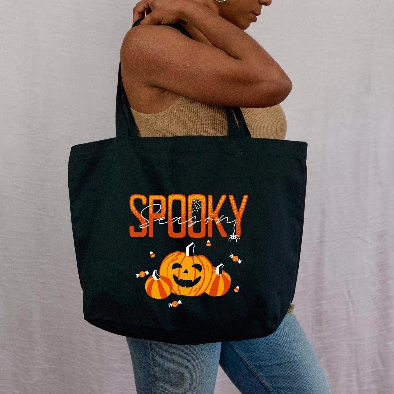 Spooky Season Canvas Tote Bag