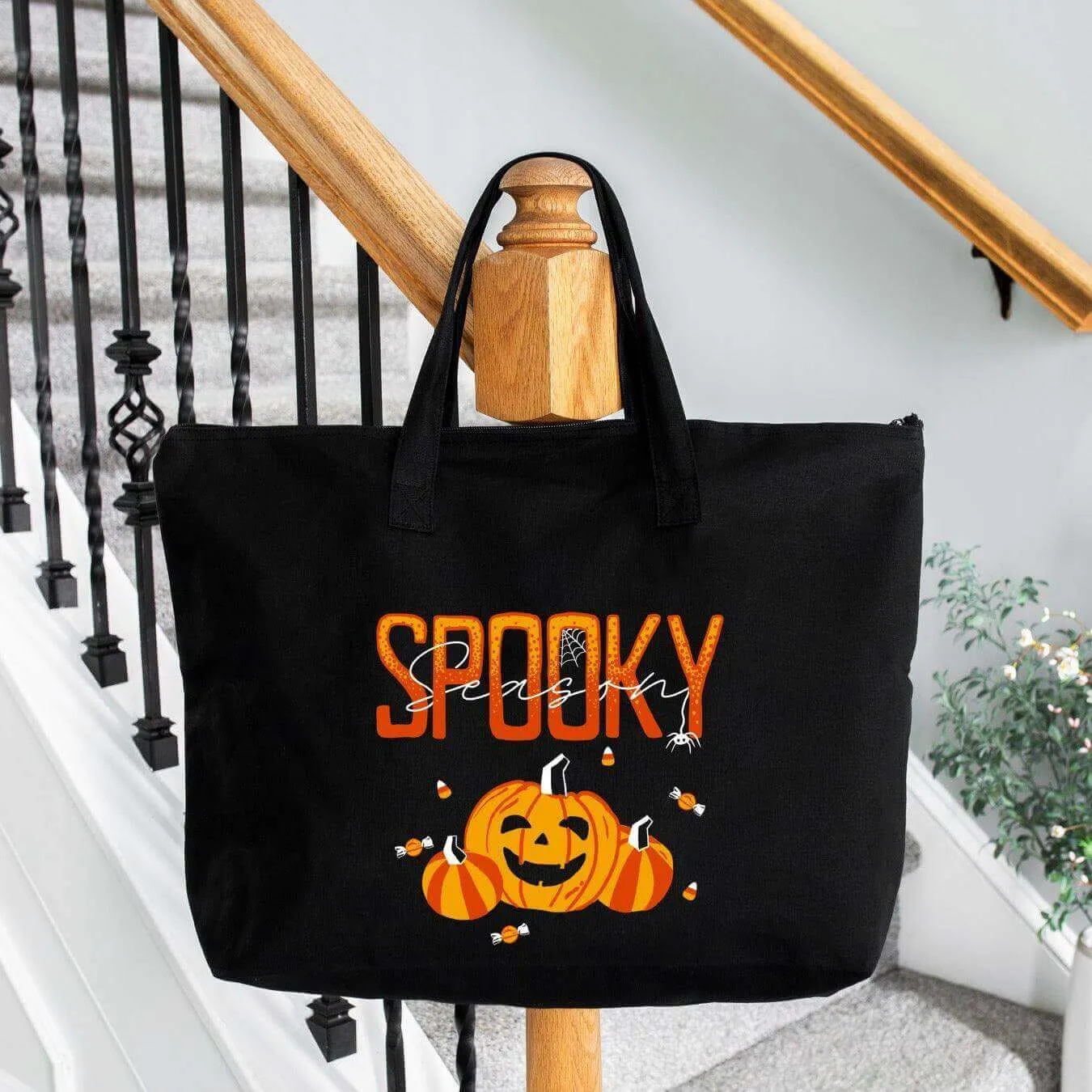 Spooky Season Canvas Tote Bag