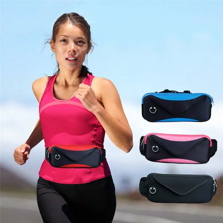 Sports Running Mobile Phone Waterproof Waist Bag, Specification:iPhone Universal(Blue)