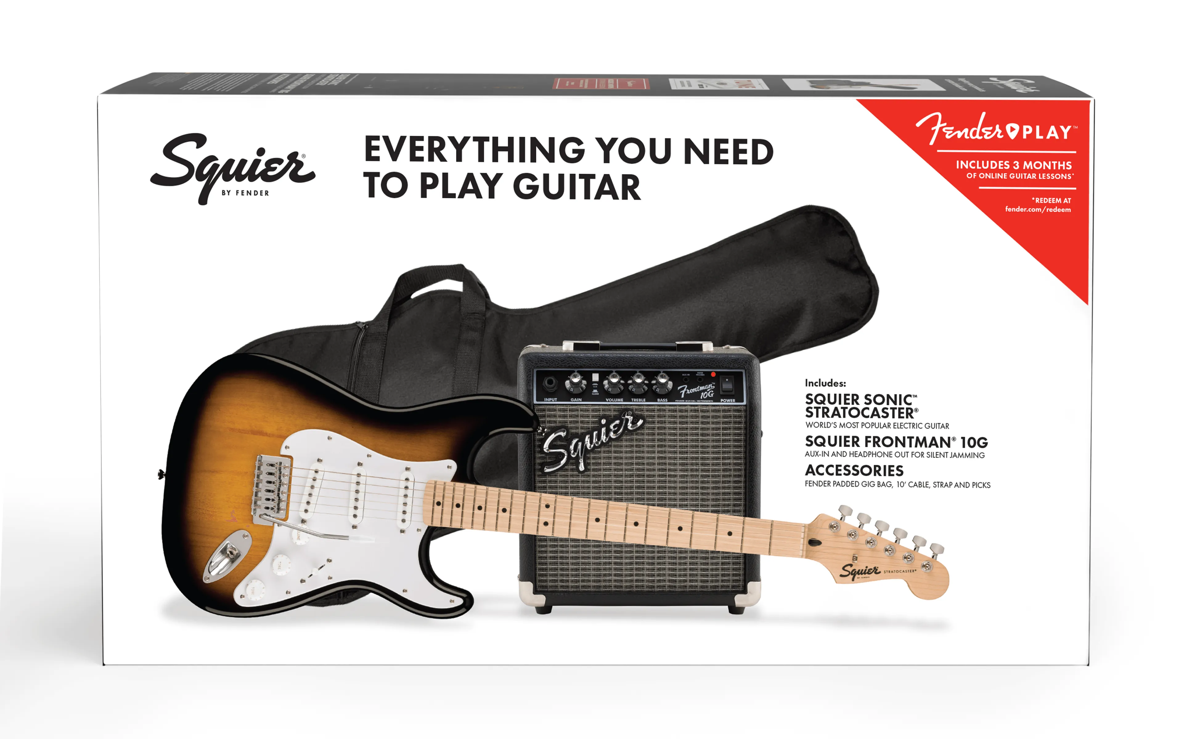 Squier Sonic Stratocaster Pack (Sunburst)