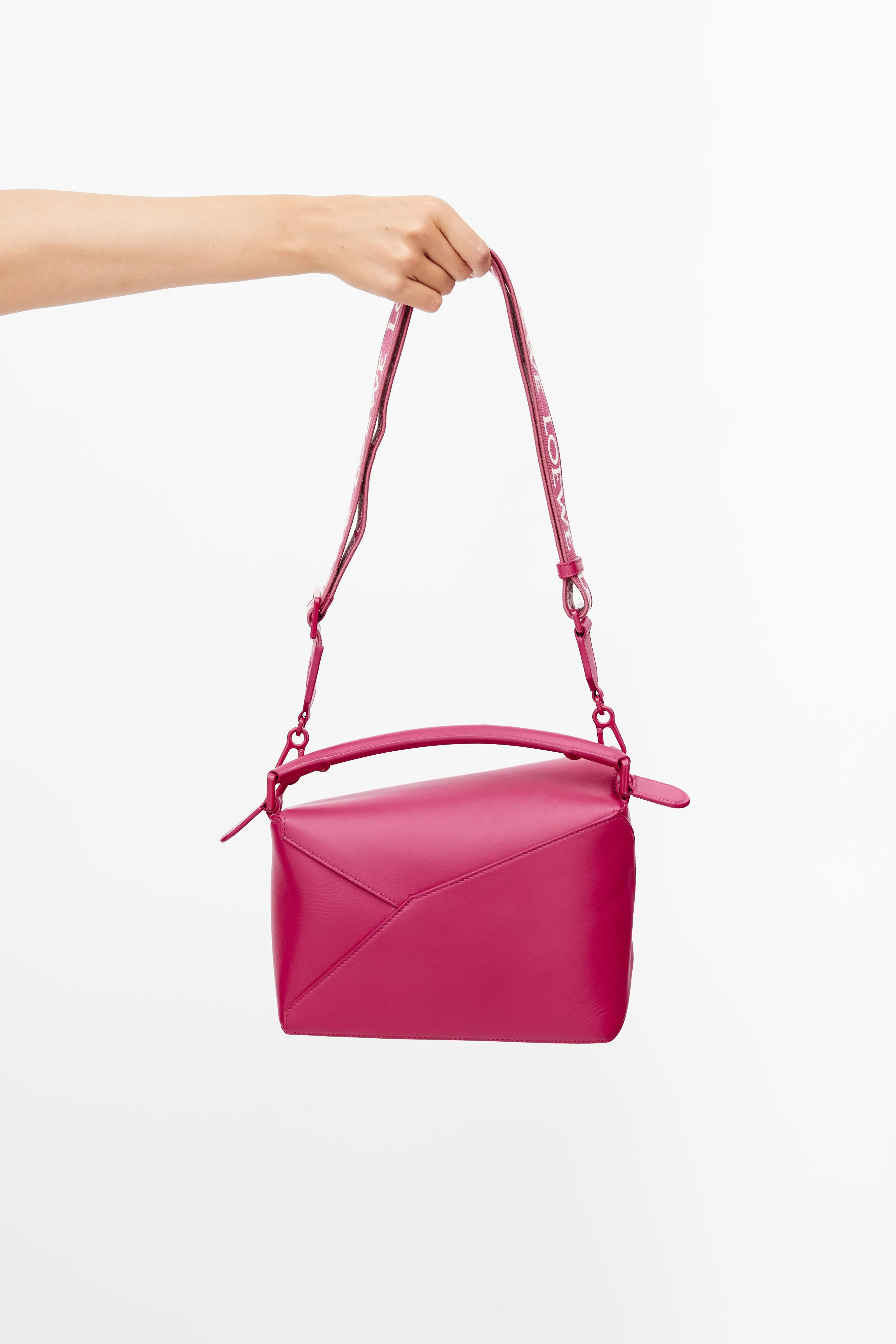 SS 2023 Fuchsia Small Puzzle Crossbody Bag