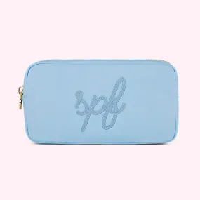 Stoney Clover Periwinkle Embroidered SPF Small Pouch