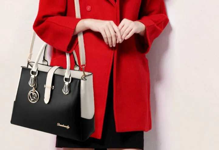 Style Stylish Sweet Fashion Women's Bag Stitching Contrast Color High-Texture Shoulder Handbag