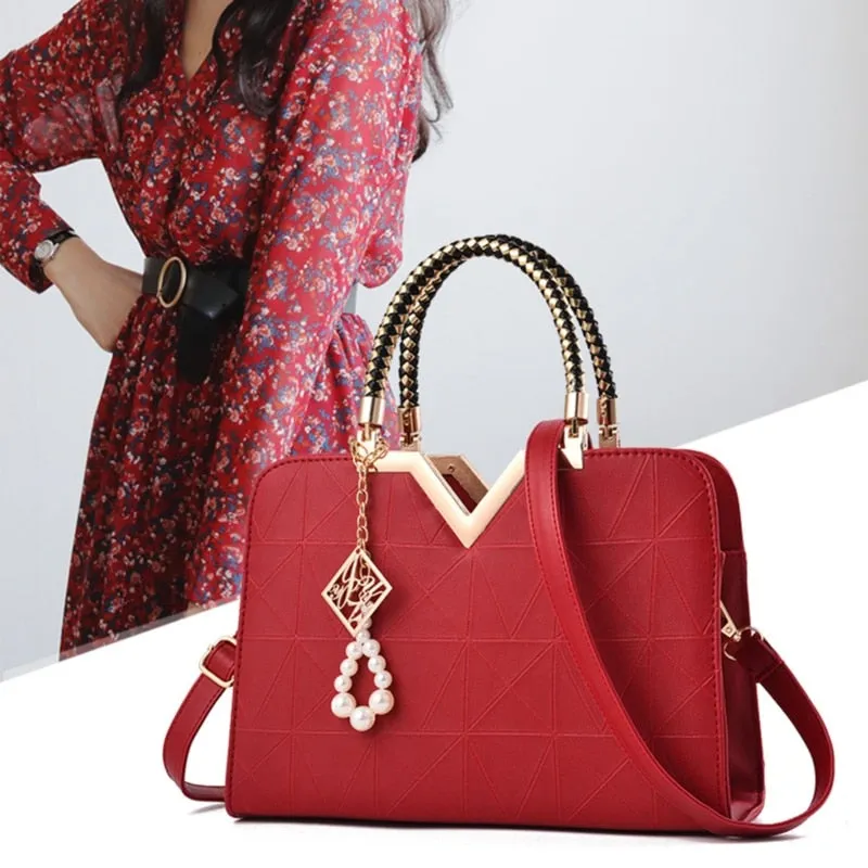 Stylish Women’s Top-handle Leather Totes Bag