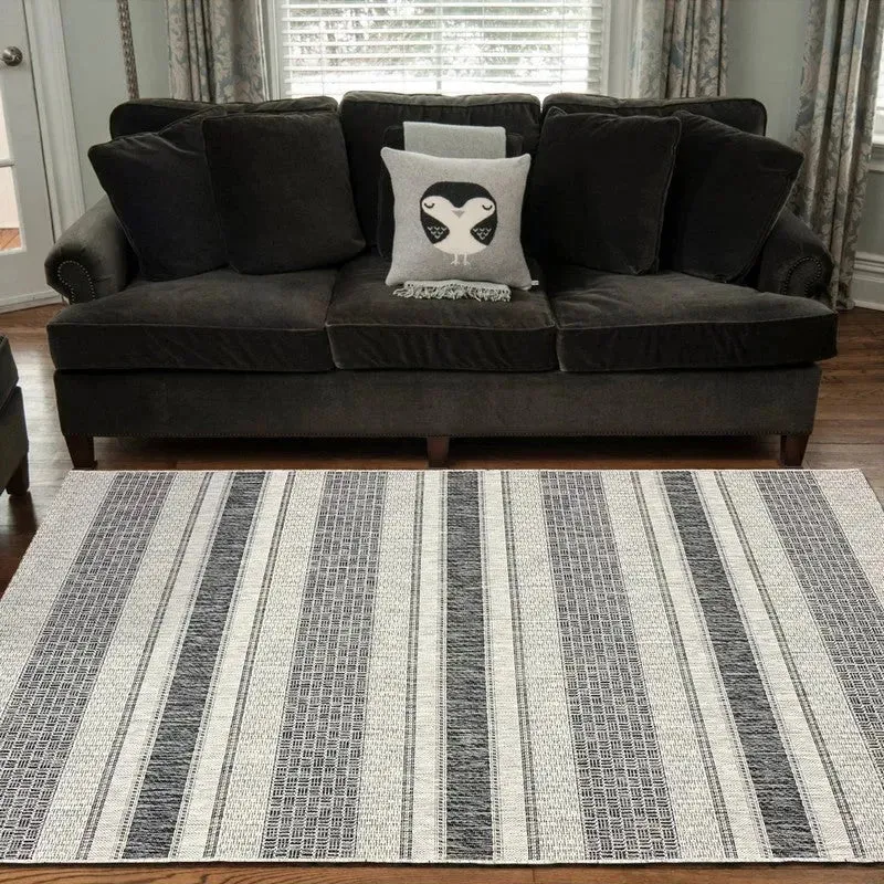 Sun shower 81246GYB Grey/Black Rug