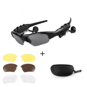 Sunglasses with Built-in Bluetooth Earphones and Mic & *** FREE Bag or FREE Lenses & Bag ***