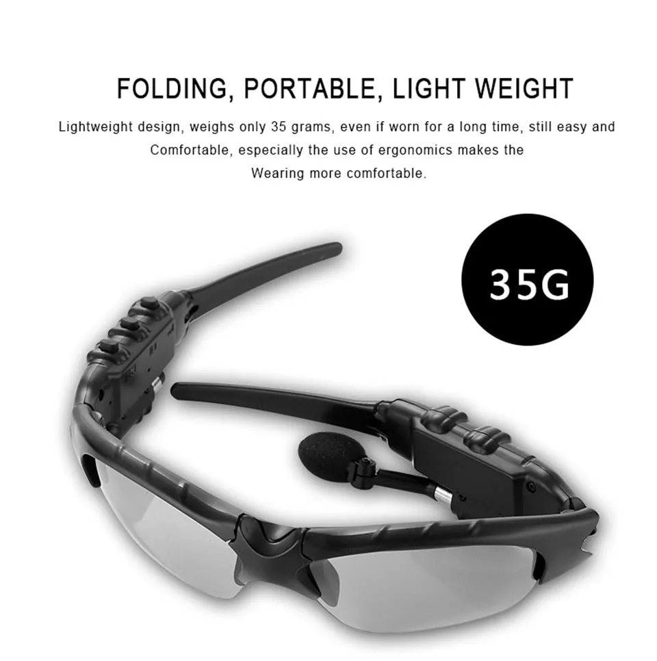 Sunglasses with Built-in Bluetooth Earphones and Mic & *** FREE Bag or FREE Lenses & Bag ***