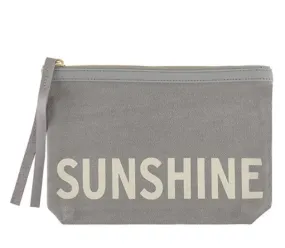 Sunshine Grey Canvas Pouch