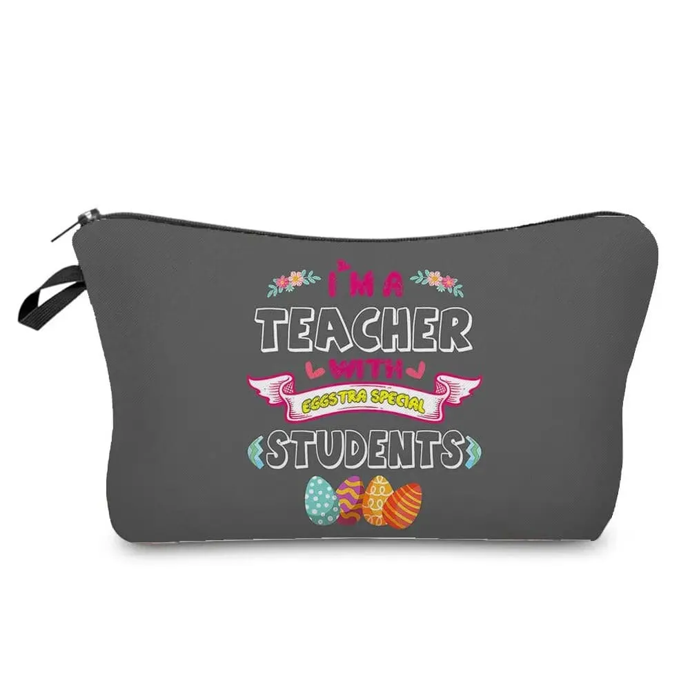 Teachers' Day Fashion Printed Cosmetic Bags Portable Makeup Organizers