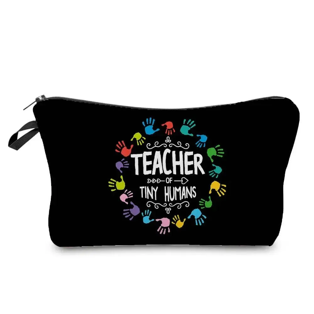 Teachers' Day Fashion Printed Cosmetic Bags Portable Makeup Organizers