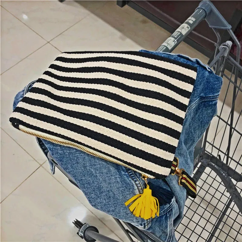 TEEK - Striped Tassel Pouch