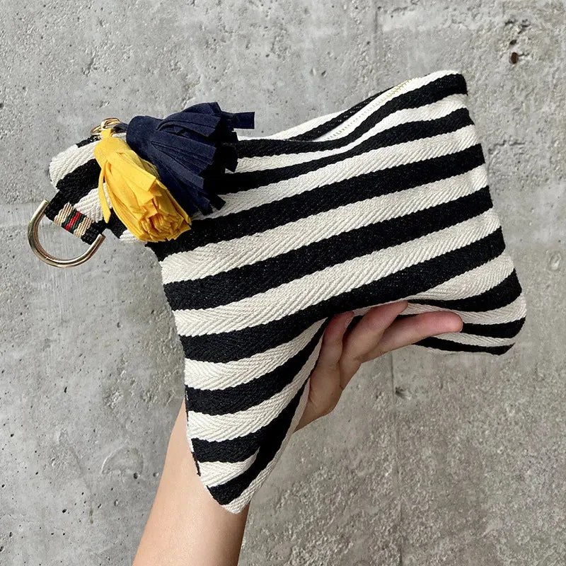 TEEK - Striped Tassel Pouch