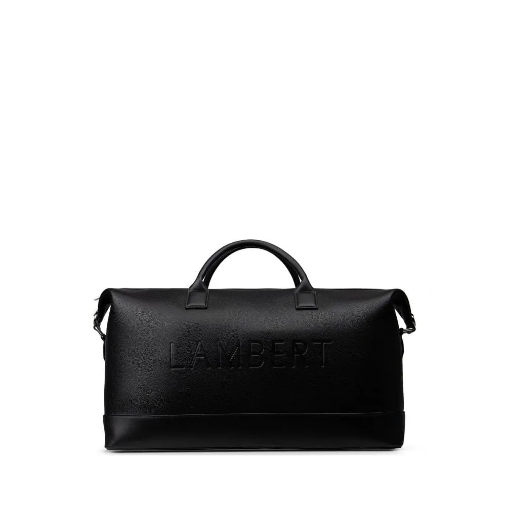 The June - Black Vegan Leather Travel Bag