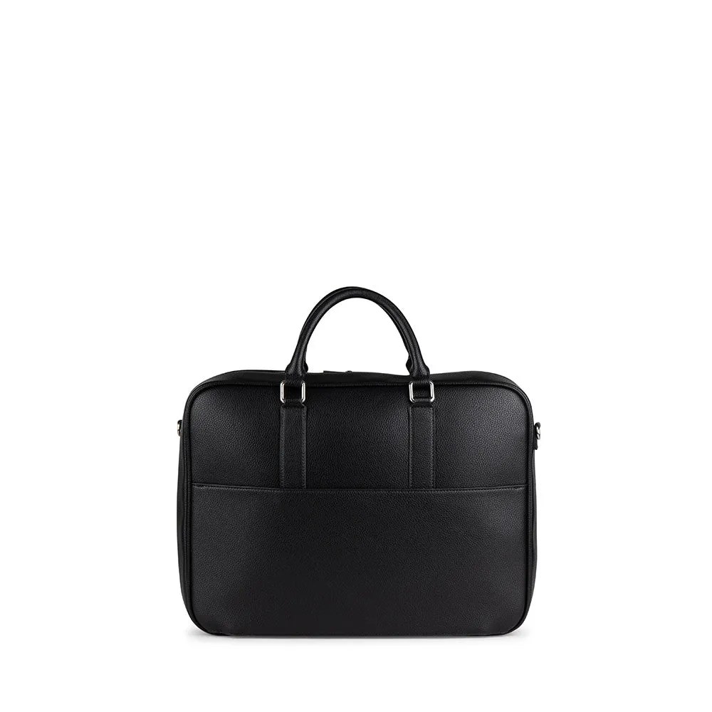 The Noah - 2-in-1 briefcase in black vegan leather