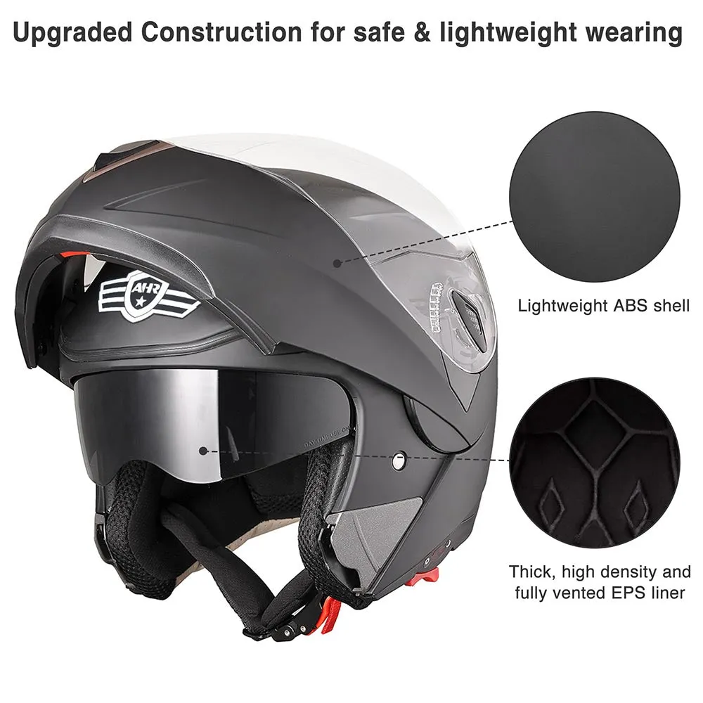 TheLAShop Bluetooth Motorcycle Helmet Black DOT Full Face