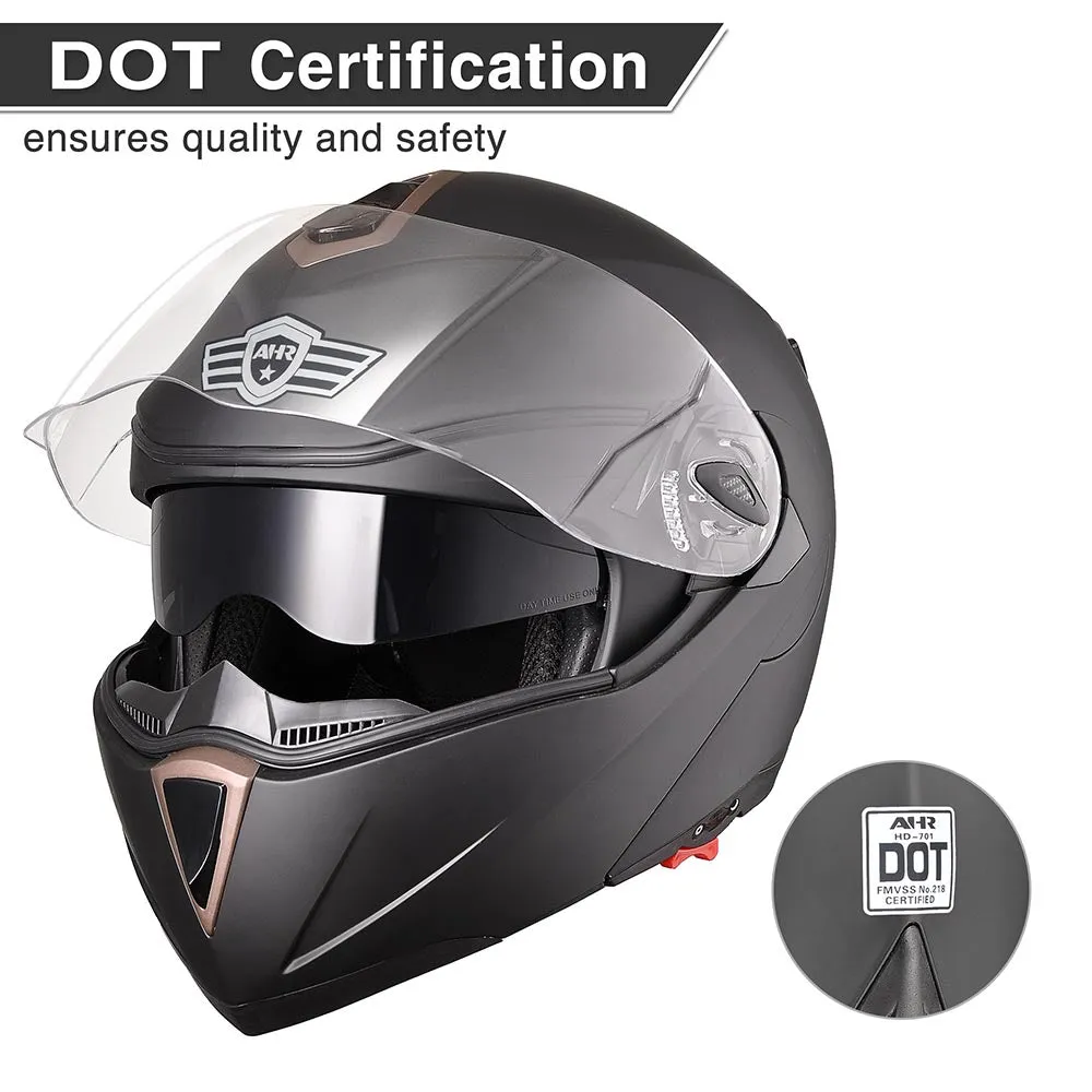 TheLAShop Bluetooth Motorcycle Helmet Black DOT Full Face