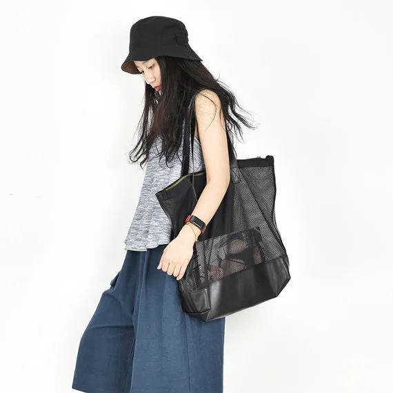 Transparent Casual Simple Style Women Backpack Shoulder B12