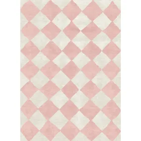 Trestres Checkered Malibu Pink & Ivory Rug