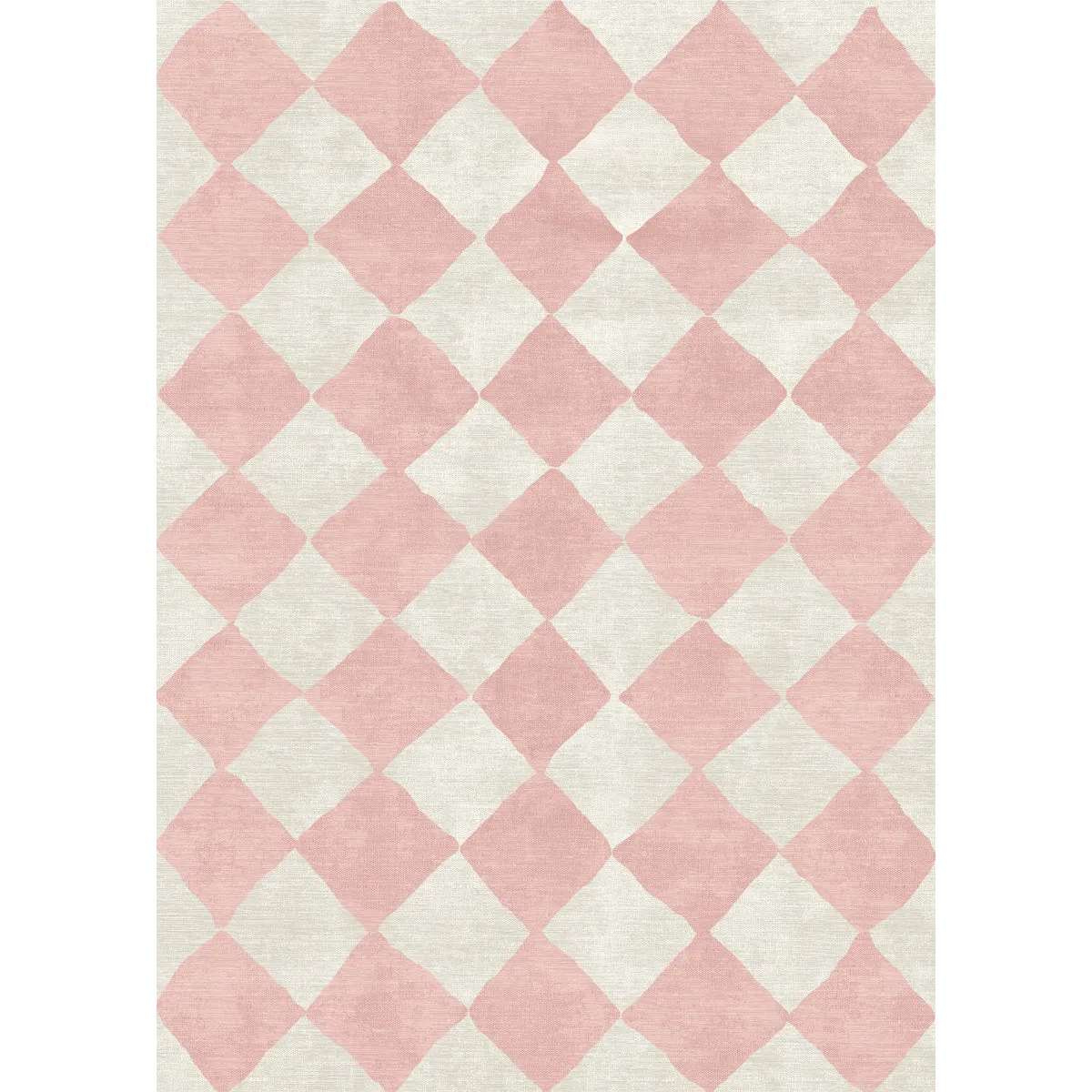 Trestres Checkered Malibu Pink & Ivory Rug