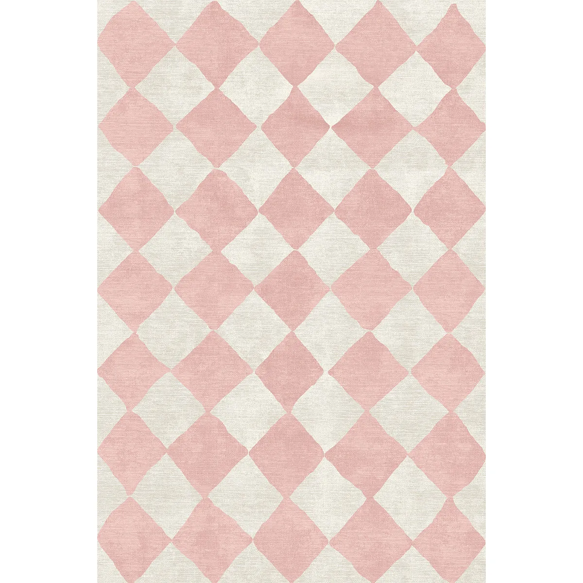 Trestres Checkered Malibu Pink & Ivory Rug