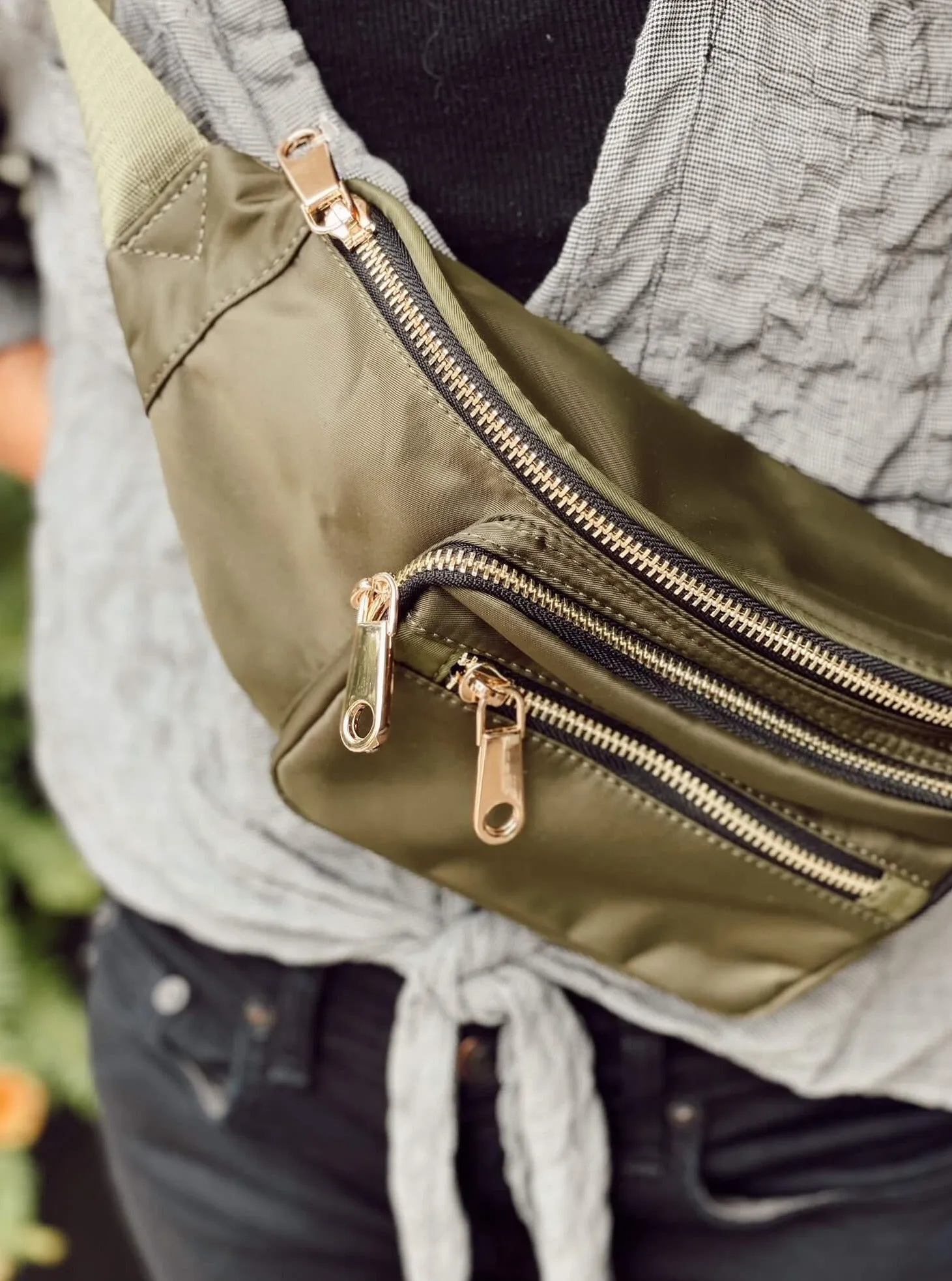 Triple Pocket Sling Bag